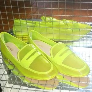ALSO JELLY LOAFERS NEVER WORN